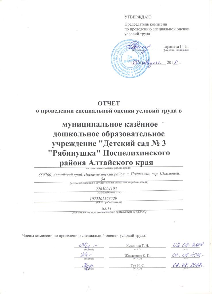 Отчёт 2018г. СОУТ