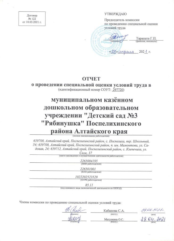 Отчёт 2021г. СОУТ