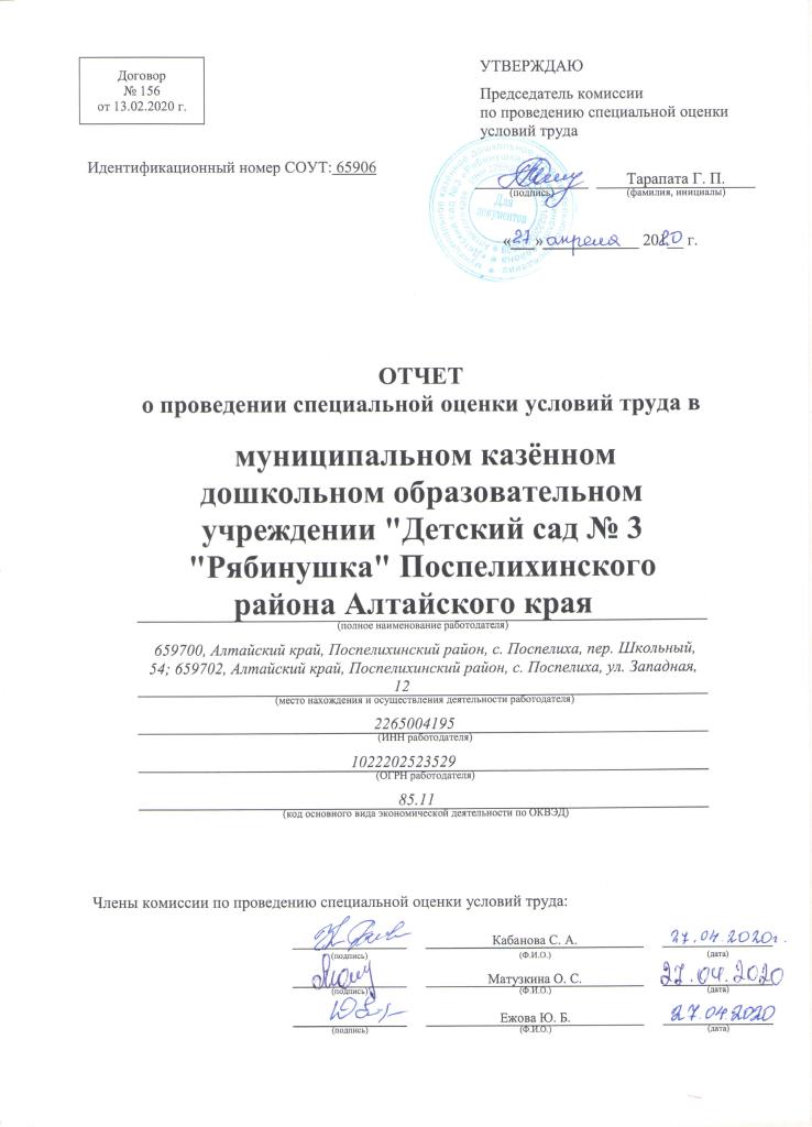 Отчёт СОУТ 2020