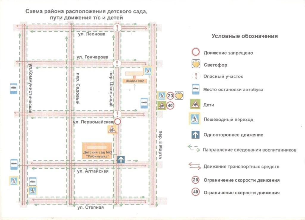Схема района